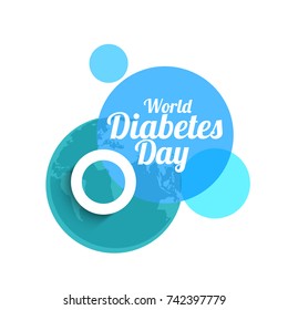 Creative illustration, poster or banner of world diabetes day awareness.
