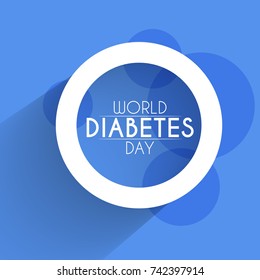 Creative illustration, poster or banner of world diabetes day awareness.