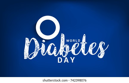 Creative illustration, poster or banner of world diabetes day awareness.