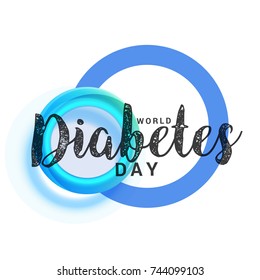 Creative illustration, poster or banner of world diabetes day awareness.