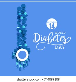 Ilustración creativa, afiche o pancarta del Día Mundial de la Diabetes.
