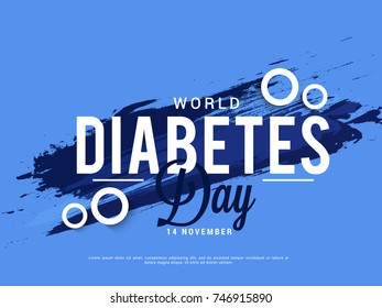 Creative illustration, poster or banner of world diabetes day awareness.