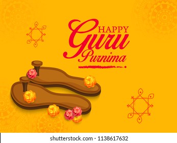 Creative illustration or poster for the Day of honoring celebration guru purnima.