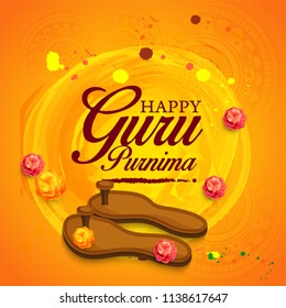 Creative illustration or poster for the Day of honoring celebration guru purnima.