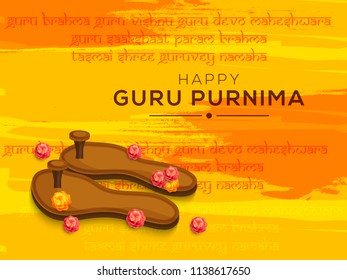 Creative illustration or poster for the Day of honoring celebration guru purnima.