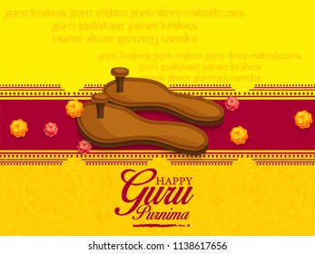 Creative illustration or poster for the Day of honoring celebration guru purnima.