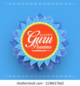 Creative illustration or poster for the Day of honoring celebration guru purnima.