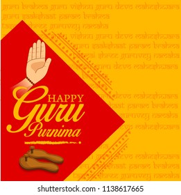 Creative illustration or poster for the Day of honoring celebration guru purnima.