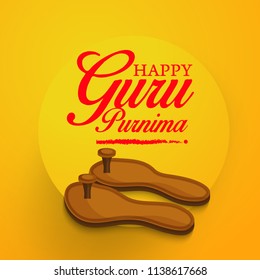 Creative illustration or poster for the Day of honoring celebration guru purnima.