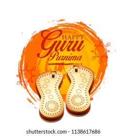 Creative illustration or poster for the Day of honoring celebration guru purnima.