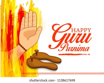 Creative illustration or poster for the Day of honoring celebration guru purnima.