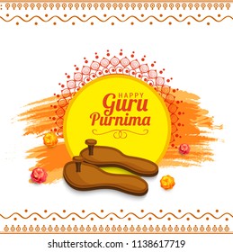 Creative illustration or poster for the Day of honoring celebration guru purnima.