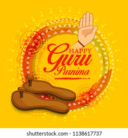 Creative illustration or poster for the Day of honoring celebration guru purnima.