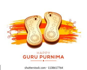 Creative illustration or poster for the Day of honoring celebration guru purnima.