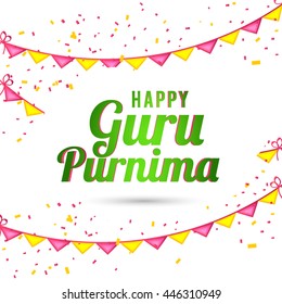 Creative illustration or poster for the Day of honoring celebration guru purnima.