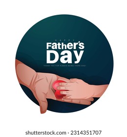 
creative illustration poster of happy father's day.