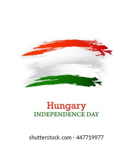 Creative illustration or poster for independence day of hungary.