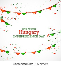 Creative illustration or poster for independence day of hungary.