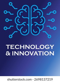Ilustración creativa que muestra la tecnología moderna y la innovación con dispositivos digitales, IA y conceptos futuristas que simbolizan el progreso y las soluciones inteligentes.