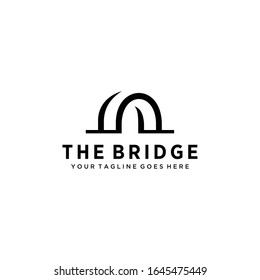 Creative Illustration Simple Bridge Logo Design Vector