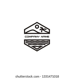 Creative Illustration Simple Mountain Logo Design Vector