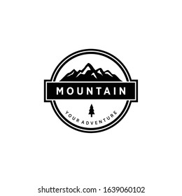 Mountain Logo Outdoor Emblem Circle Adventure Stock Vector (Royalty ...