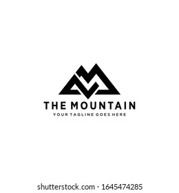 Creative Illustration Simple Mountain Logo Design Vector