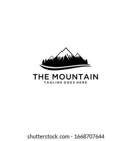 Creative Illustration Simple Mountain Logo Design Vector