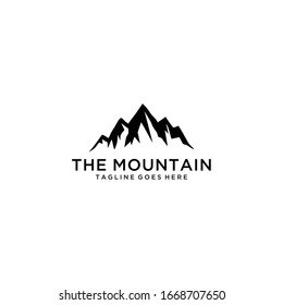 Creative Illustration Simple Mountain Logo Design Vector