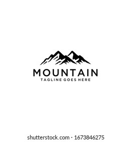 Creative Illustration Simple Mountain Logo Design Vector