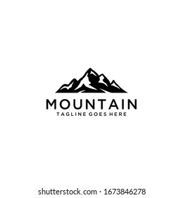 Creative Illustration Simple Mountain Logo Design Vector