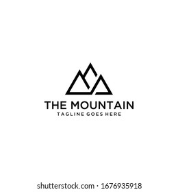 Vector de diseño de logotipos sencillos de montaña de Creative Illustración