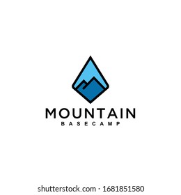 Creative Illustration Simple Mountain Logo Design Vector