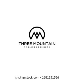 Creative Illustration Simple Mountain Logo Design Vector