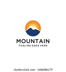 Vector de diseño de logotipos sencillos de montaña de Creative Illustración