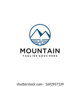 Creative Illustration Simple Mountain Logo Design Vector