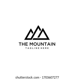 Creative Illustration Simple Mountain Logo Design Vector