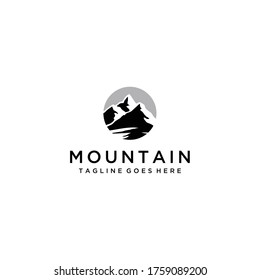 Creative Illustration Simple Mountain Logo Design Vector