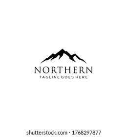 Creative Illustration Simple Mountain Logo Design Vector