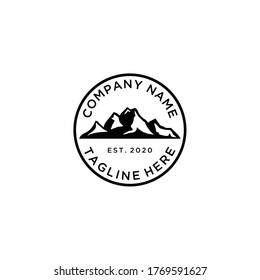 Creative Illustration Simple Mountain Logo Design Vector