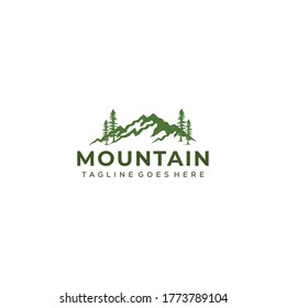 Creative Illustration Simple Mountain Logo Design Vector