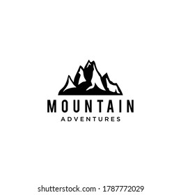 Creative Illustration Simple Mountain Logo Design Vector