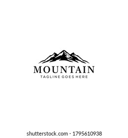 Creative Illustration Simple Mountain Logo Design vintage Vector