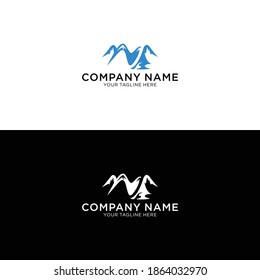 Creative Illustration Simple Mountain Logo Design Vector	