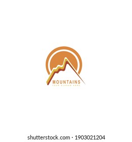 Creative Illustration Simple Mountain Logo Design Vector