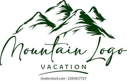 Creative Illustration Simple Mountain Logo Design Vector,icon Mountain Logo 