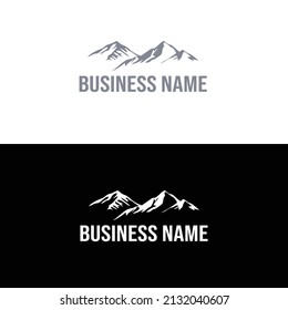 Creative Illustration Simple Mountain vintage outdoor Logo Design Vector