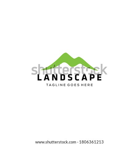 Creative Illustration Simple Mountain vintage outdoor Logo Design Vector