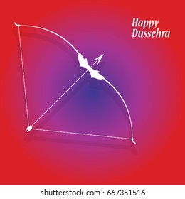 Creative illustration with stylish typography happy dussehra 