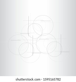 Creative Illustration technology design template. Line concept technology design